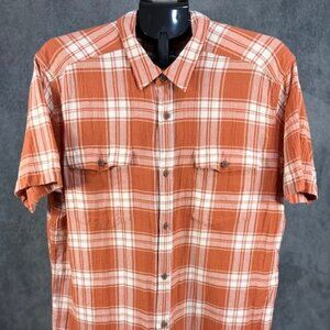 Patagonia Men's Size X-Large Seersucker Short Sleeve Button Down Shirt
